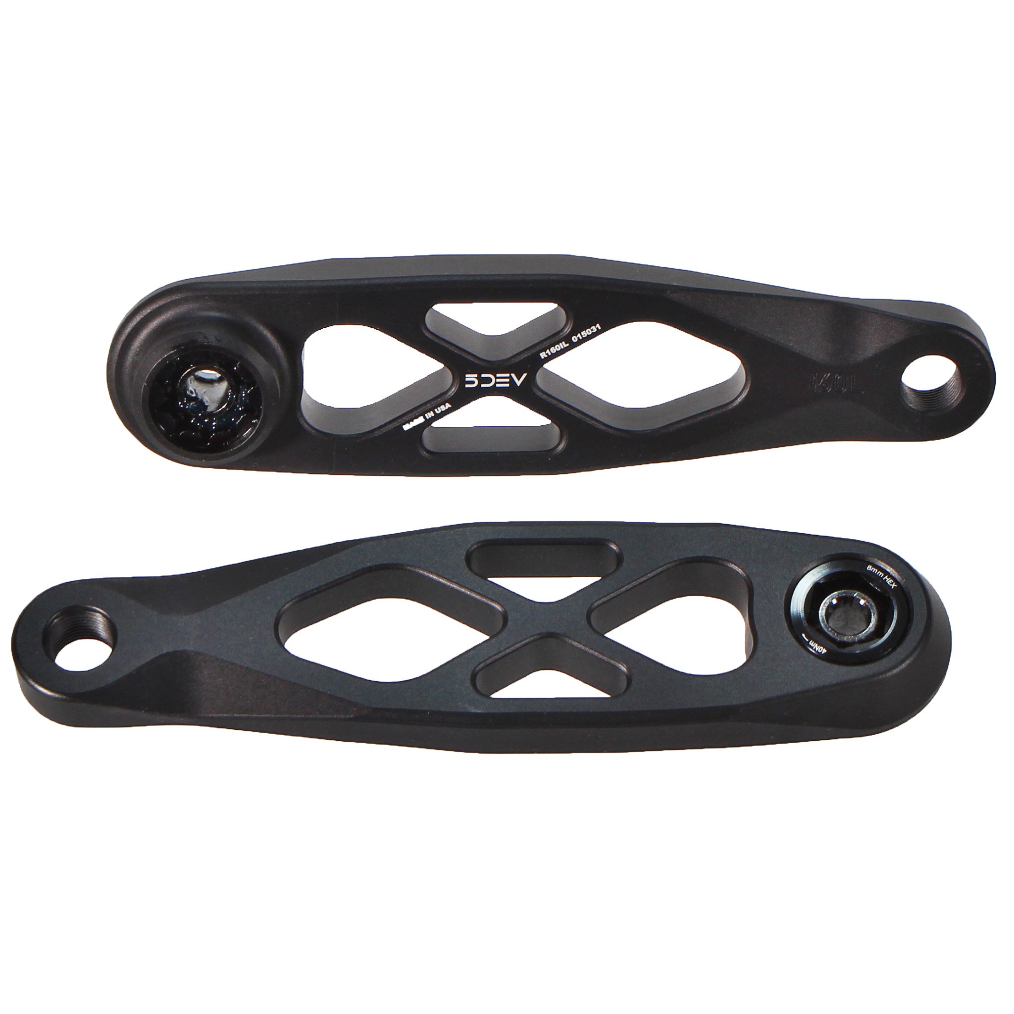 5Dev R-Spec eCranks, ISIS Spline Drive, 160mm, Black-0