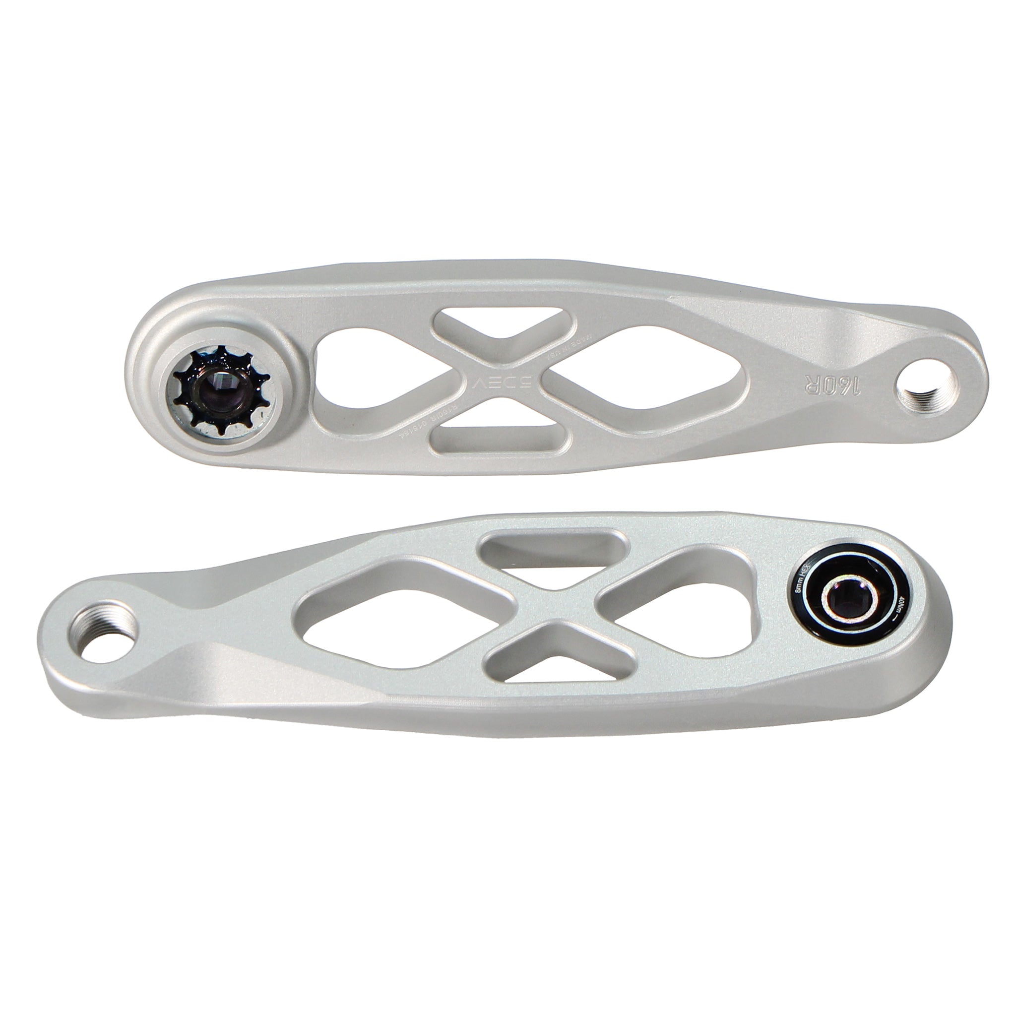 5Dev R-Spec eCranks, ISIS Spline Drive, 160mm, Silver-0