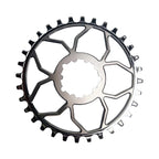5Dev Titanium 3-Bolt Chainring, 3mm Offset, 30T, Raw/Silver-0
