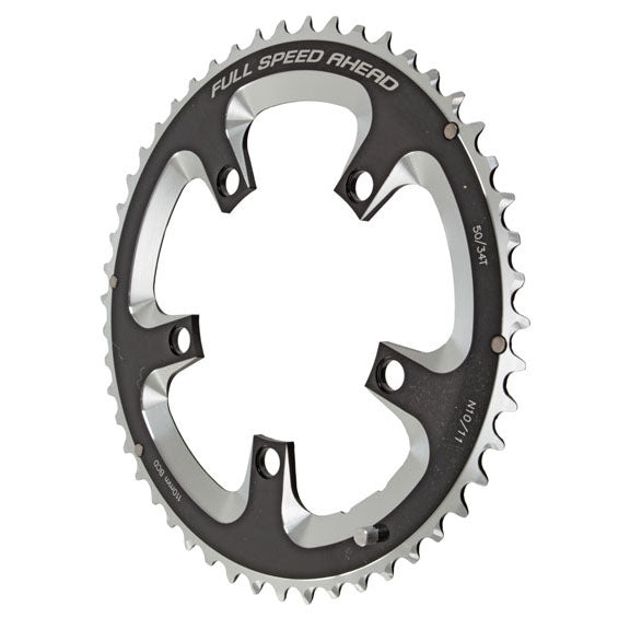 FSA Super Road Chainring, 110BCDx50T Blk N-10/11-0