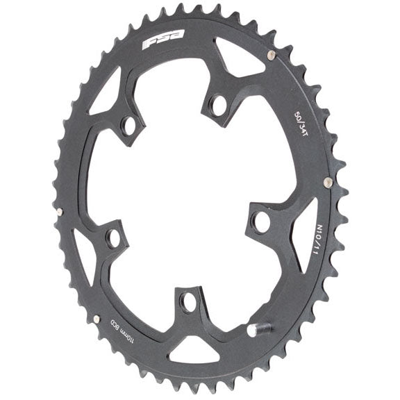 FSA Pro Road Chainring, 110BCDx50T Black N-10/11-0