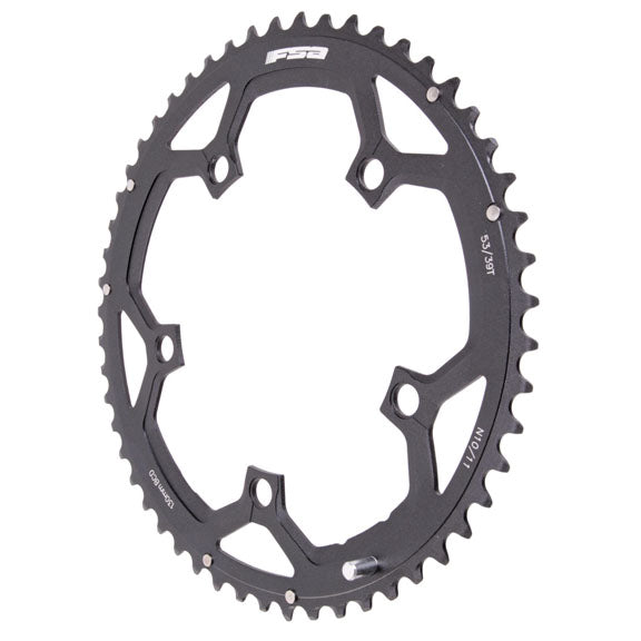 FSA Pro Road Chainring, 130BCDx53T Black N-10/11-0