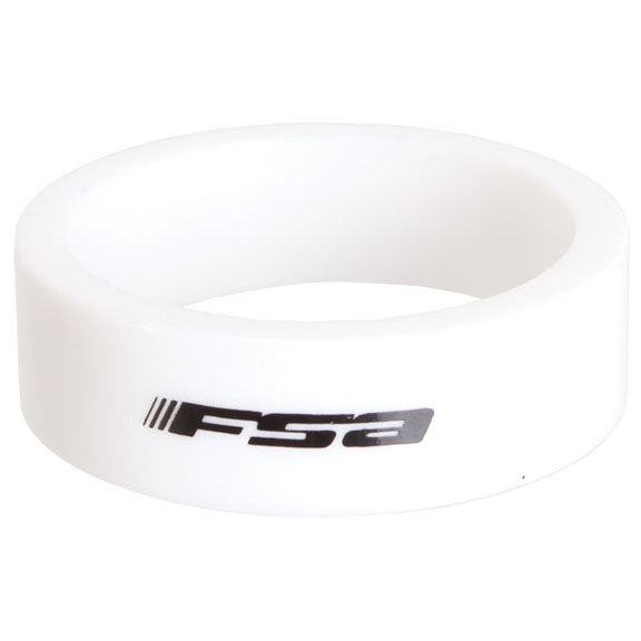 FSA PolyCarb Headset Spacer, 1-1/8"x10mm, White 10/Count-0