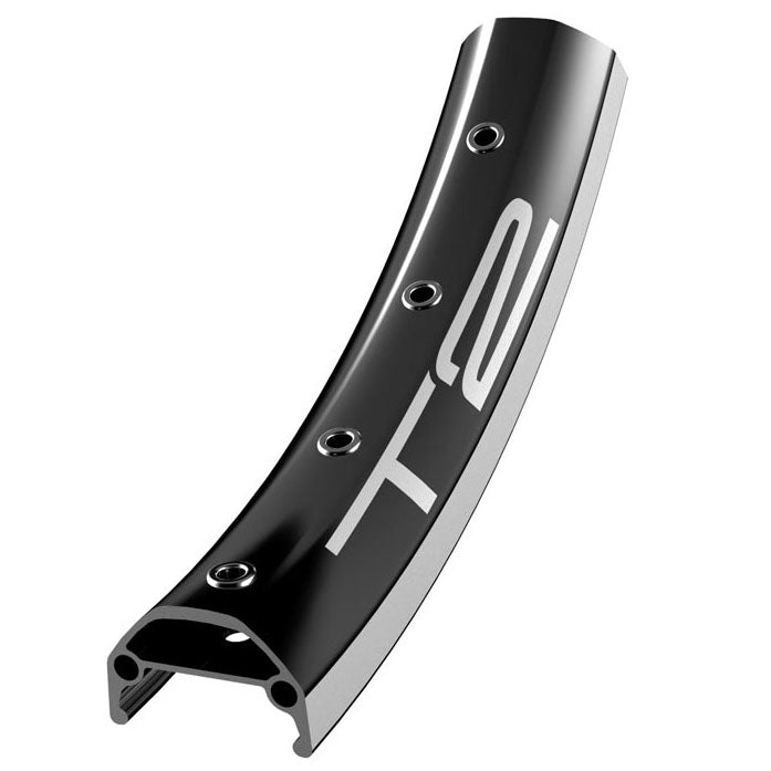 Halo T2 20" Rim, Machined Sidewall, 36h, Black/Silver-0