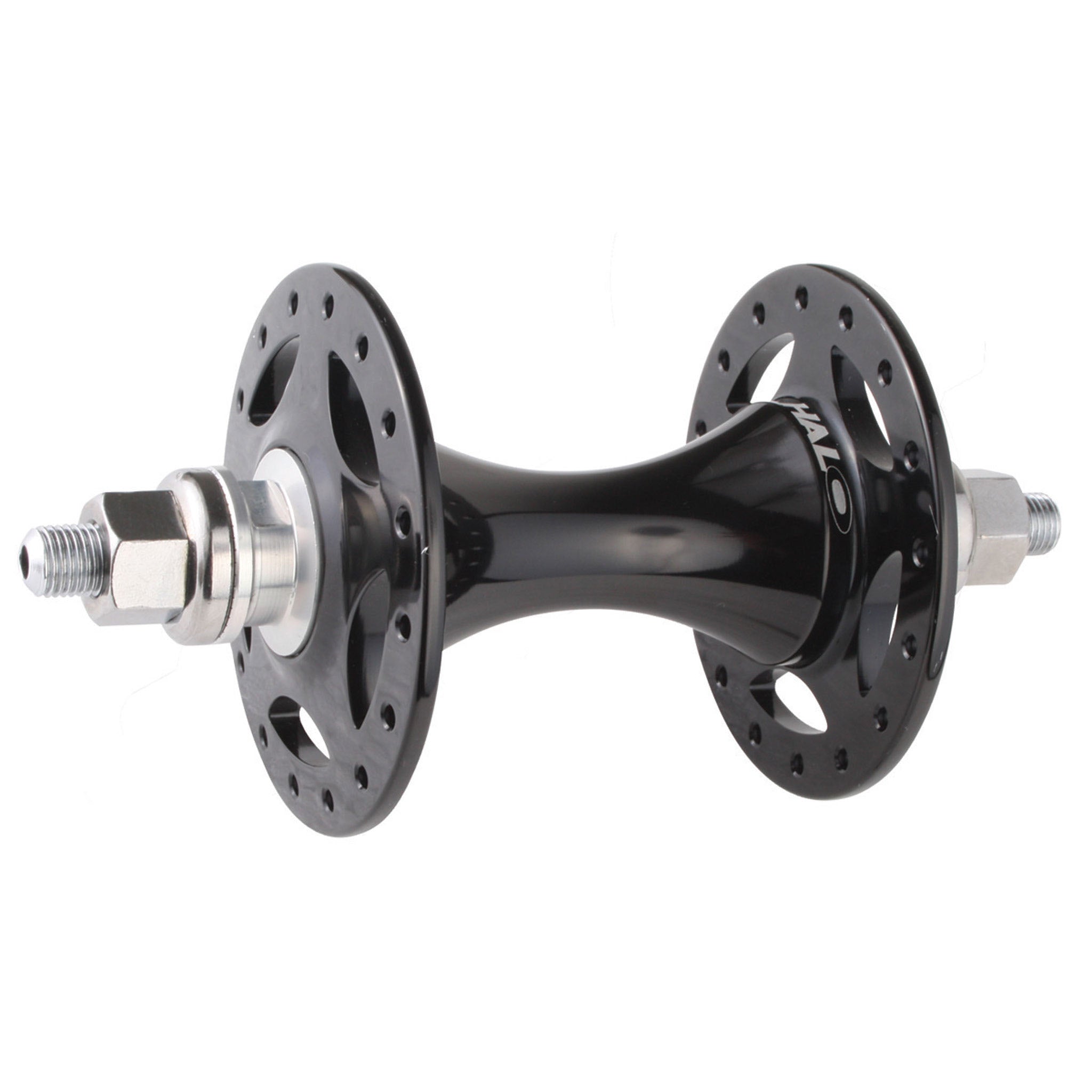 Halo Track Front Hub, 32h, Black-0