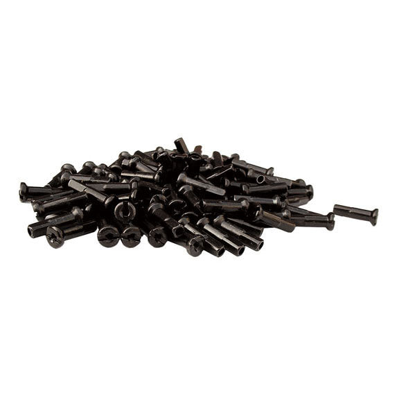 Halo 14g Alloy Nipple, 12mm, Black, 50/Count-0