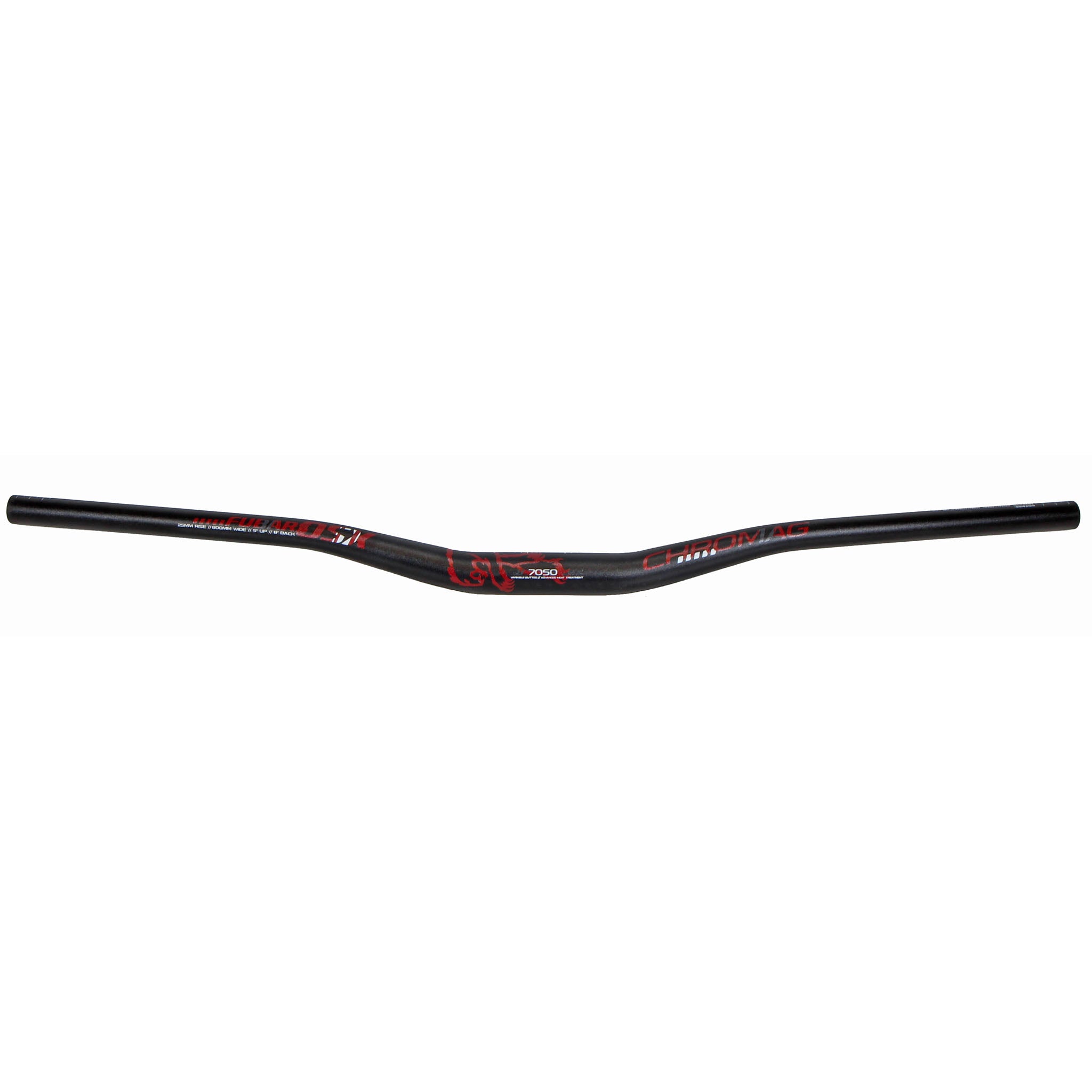 Chromag Fubars OSX Bar, (31.8) 25mm/800mm Blk/Red-0