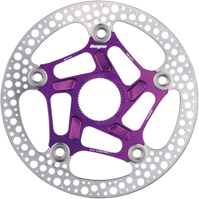 Hope Road Center Lock Floating Rotor, 140mm, Purple-0