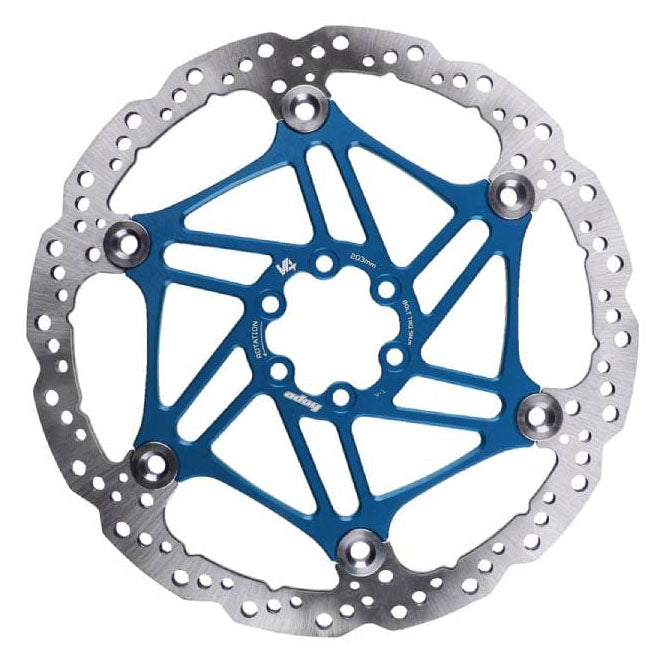 Hope V4 Vented Disc Rotor, 6-Bolt, Float/Wave, 220mm, Blue-0
