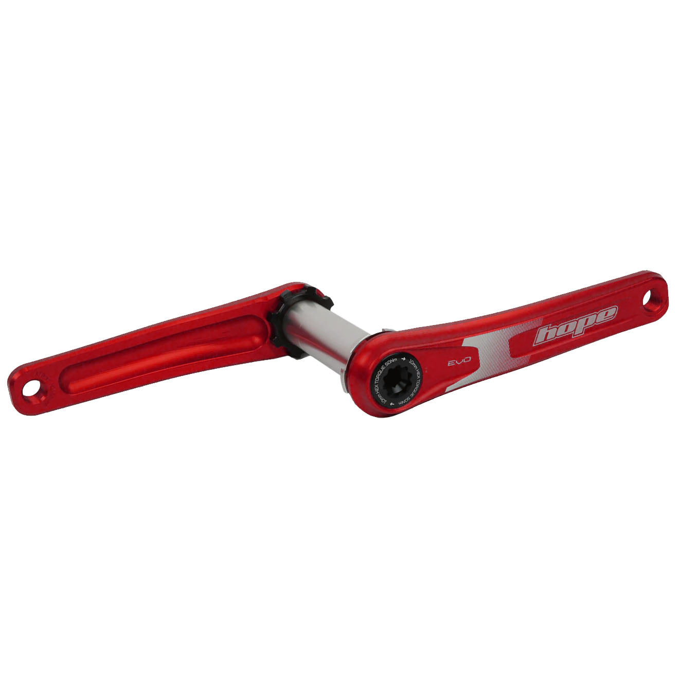 Hope Evo Crankset No Spider(68/73mm), 155mm, Red-0