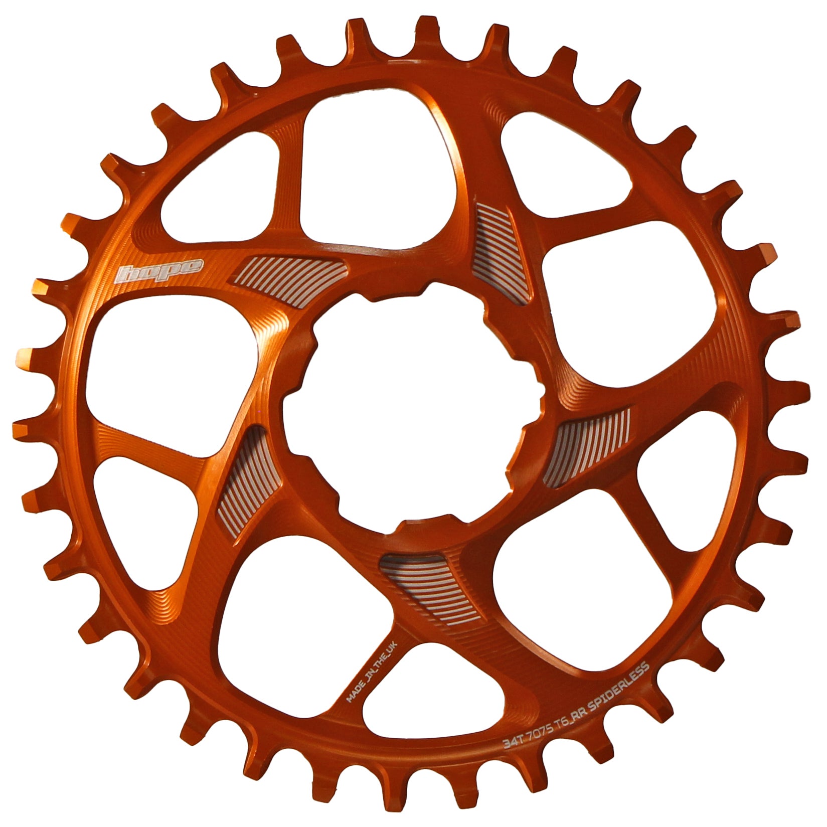 Hope R22 Spiderless Retainer Ring, 34t, Orange-0