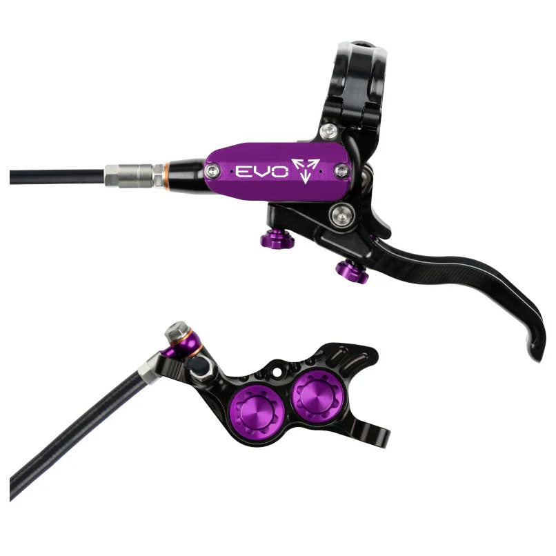 Hope Tech 4 Evo GR4 Disc Brake, Left/Front, 74mm, Blk/Prp-0