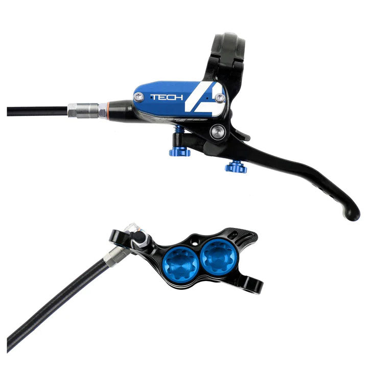 Hope Tech 4 E4 Disc Brake, Right/Rear, 74mm, Blue  NLS-0