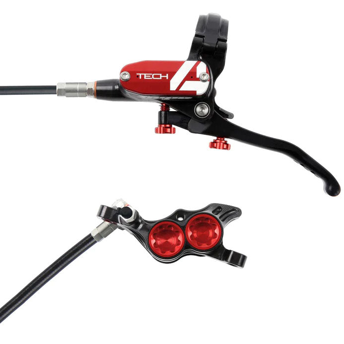 Hope Tech 4 E4 Disc Brake, Left/Front, 74mm, Red  NLS-0