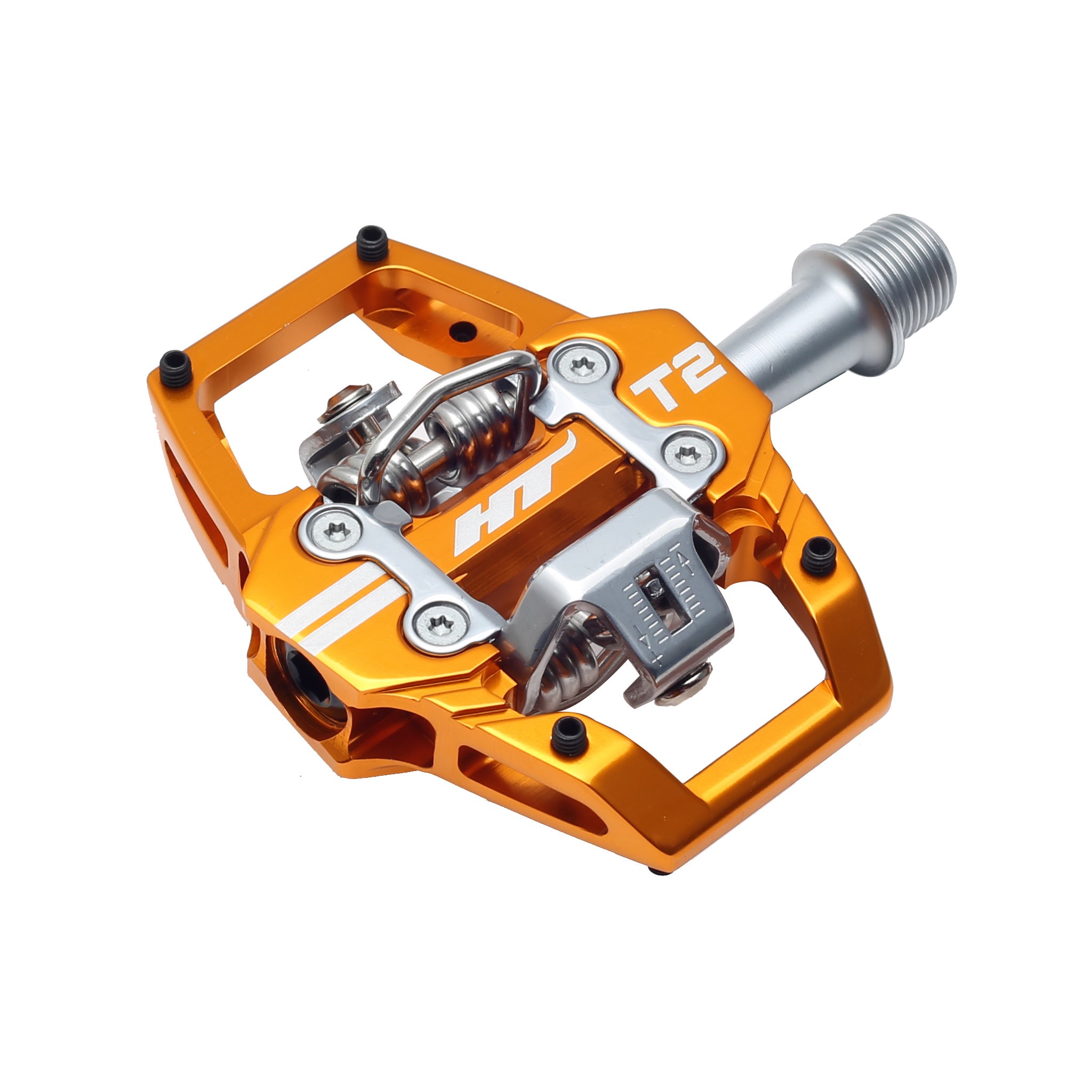 HT Pedals T2 Clipless Platform Pedals, CrMo - Orange-0
