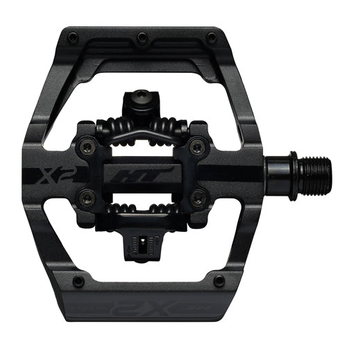 HT Pedals X2 Clipless Platform Pedals, CrMo - Stealth Black-0
