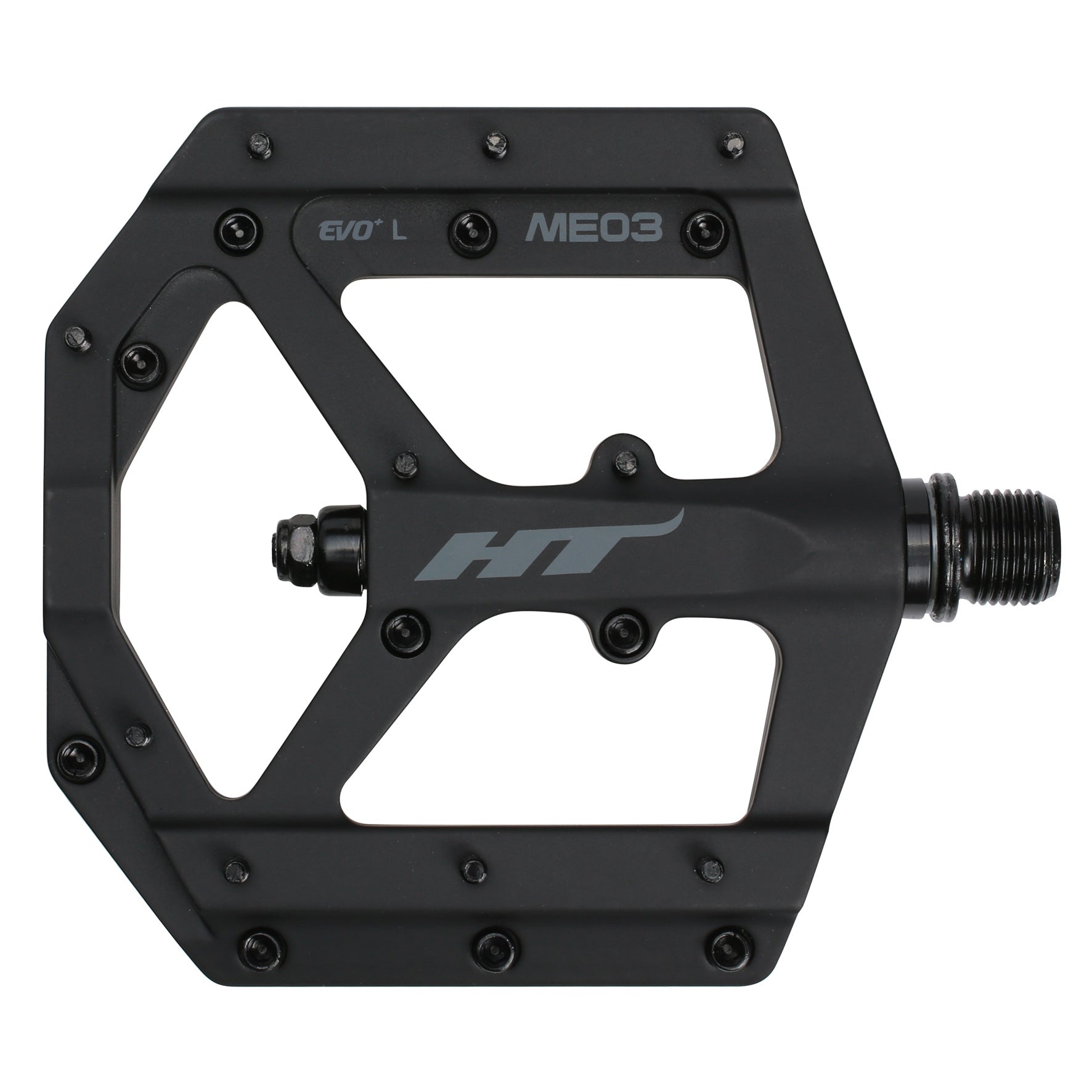 HT Pedals ME03 Evo+ Platform Pedals, CrMo - Stealth Black-0
