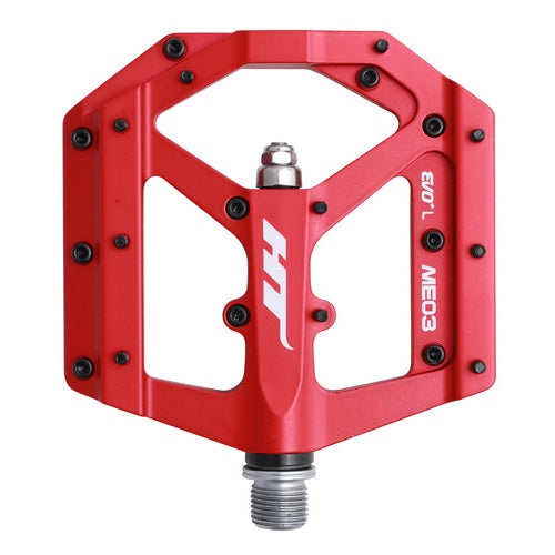 HT Pedals ME03 Evo+ Platform Pedals, CrMo - Matte Red  NLS-0
