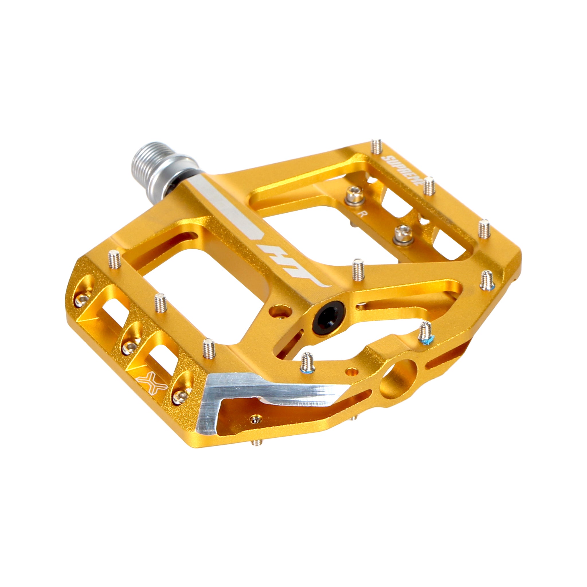 HT Pedals ANS10 Supreme Platform Pedals, CrMo - Gold-0