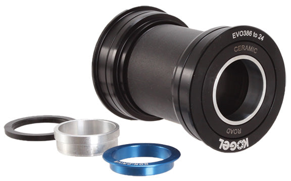 Kogel Bearings BB386EVO-24mm (Road) Alloy Bottom Bracket - Black-0