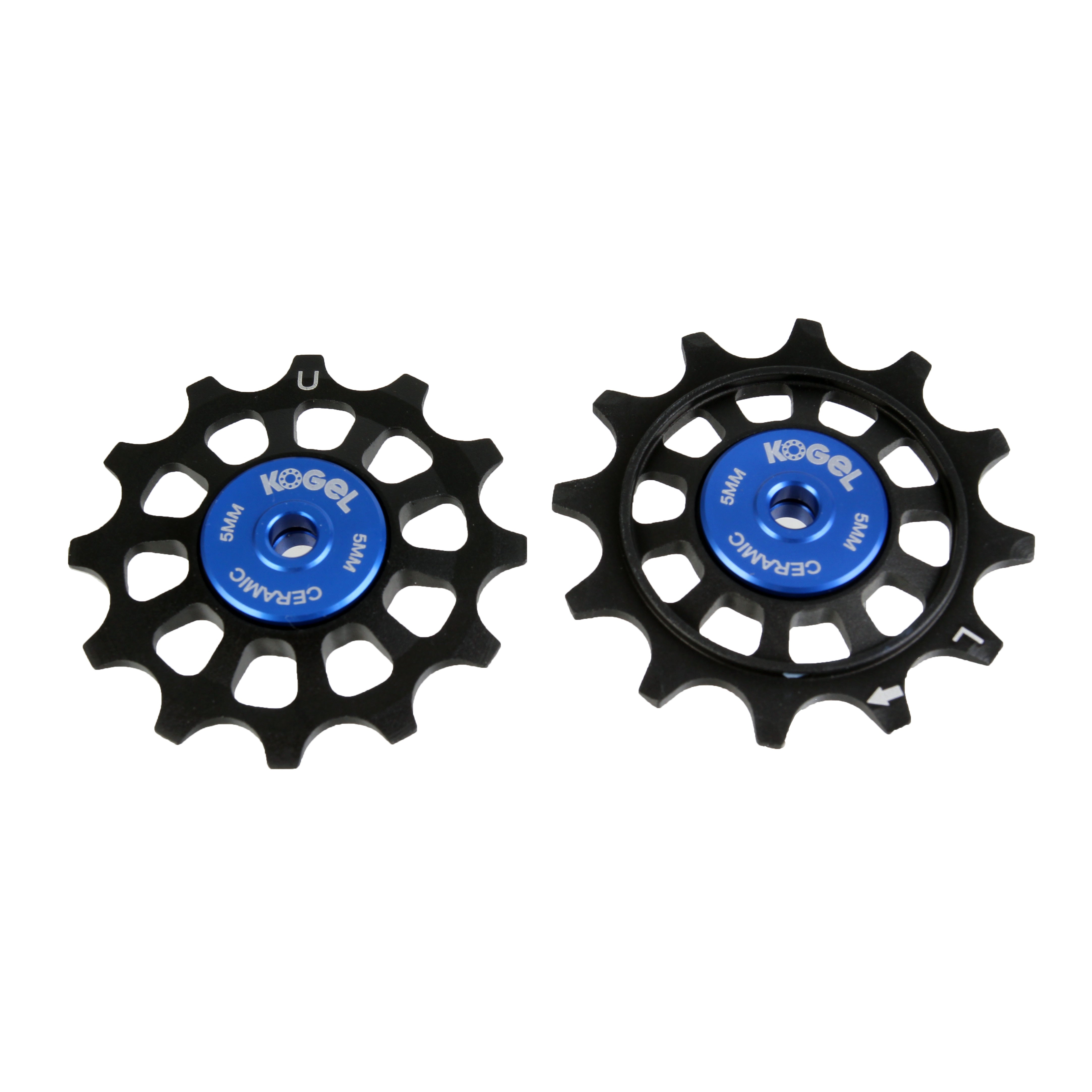 Kogel Bearings 12/12T Hybrid Ceramic Pulley Set Shim 11, Cross - Blk-0