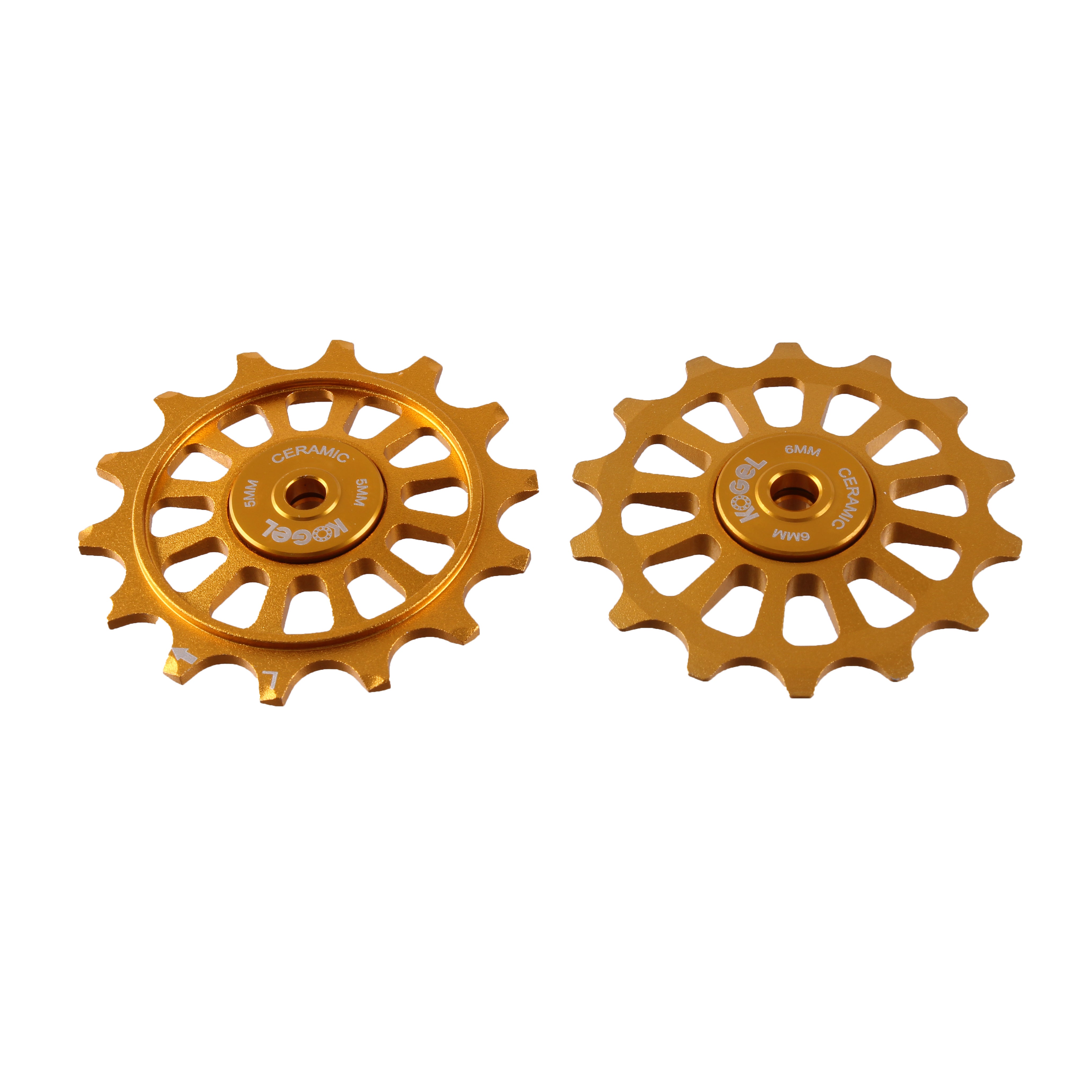 Kogel Bearings 14/14T Hybrid Ceramic Pulley Set SRAM 12, Cross - Gold-0