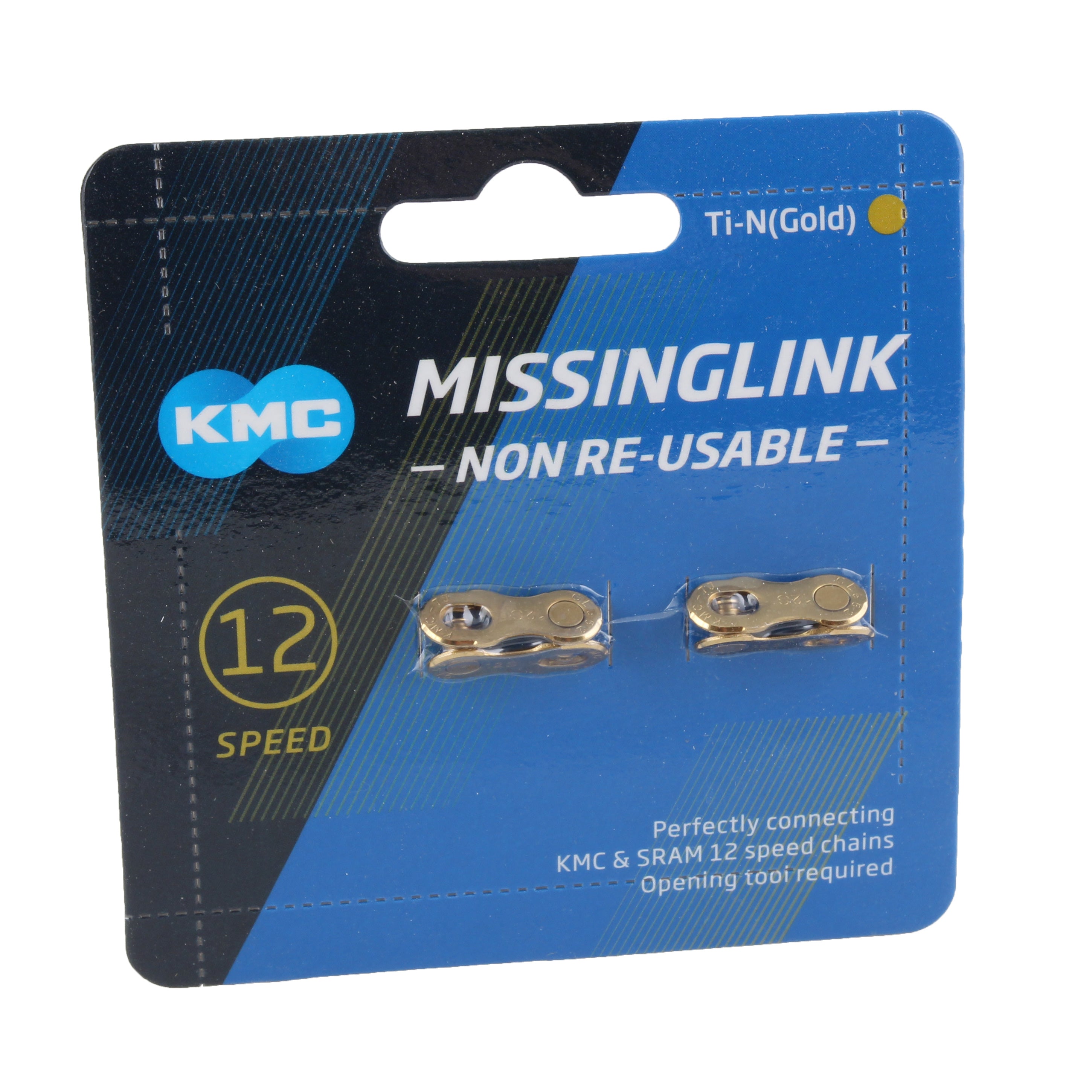 KMC MissingLink-12-Ti Gold Connector, 2/Count-0