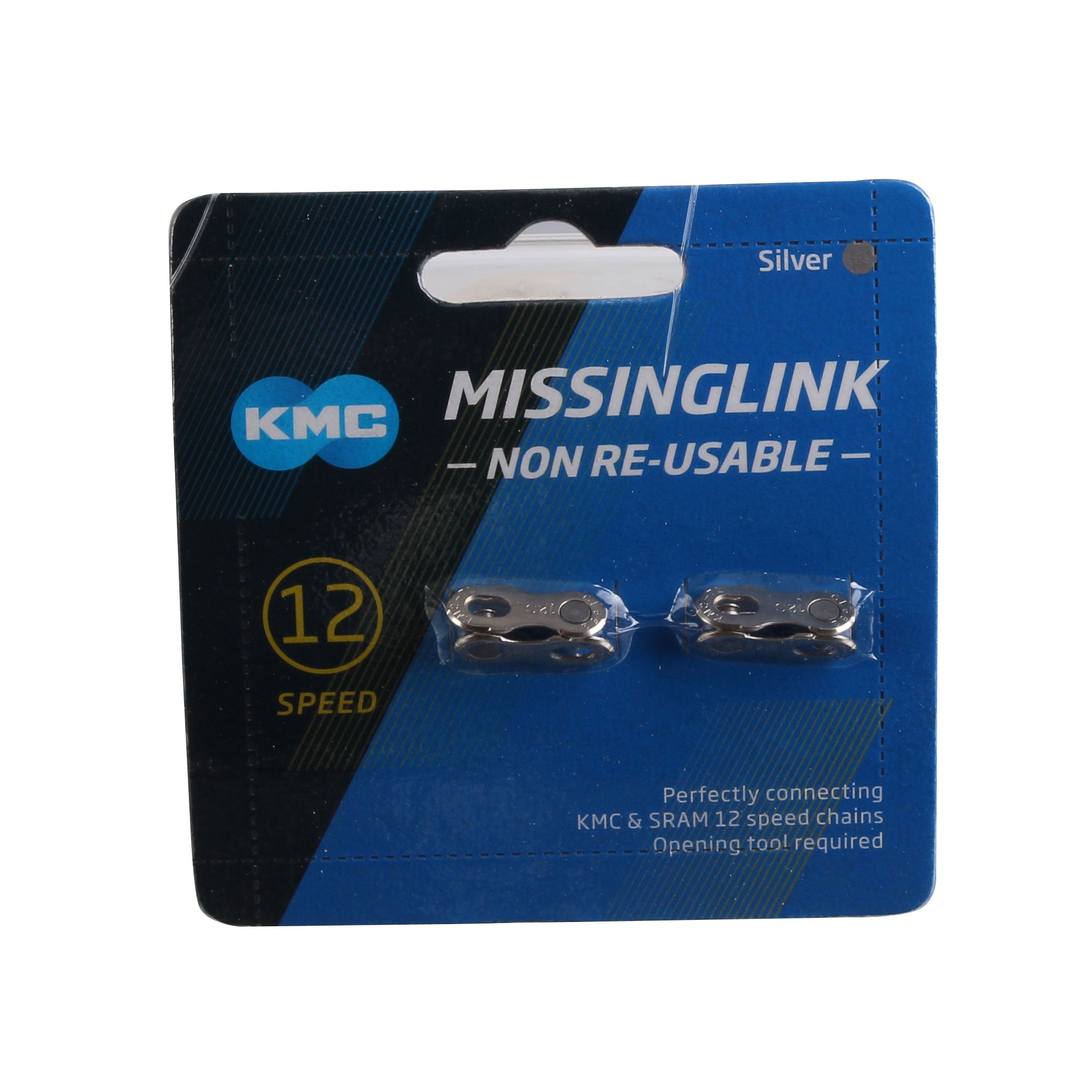 KMC MissingLink-12 Silver Connector, 2/Count-0
