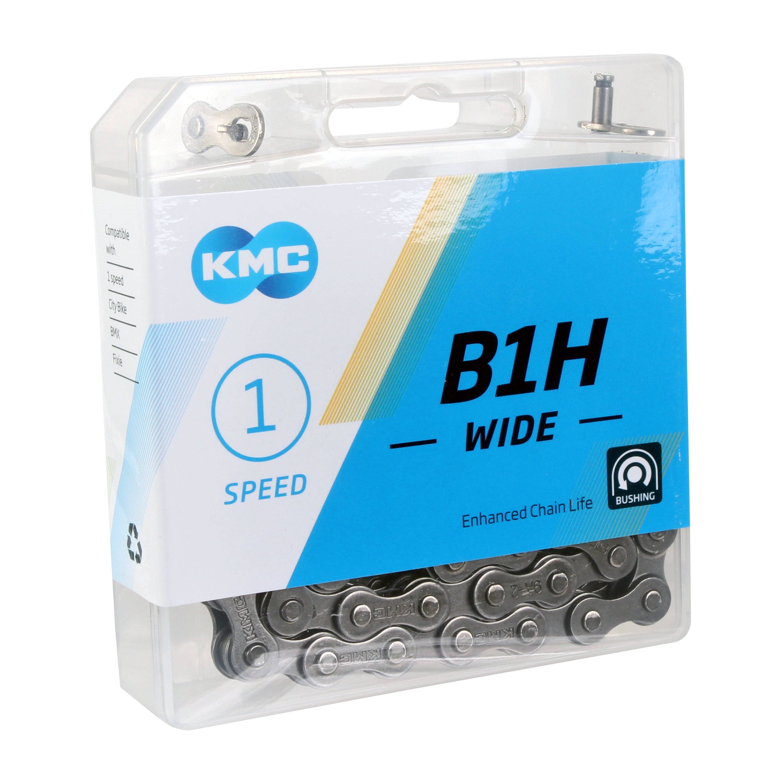 KMC B1H BMX Heavy Duty Chain, Silver-0