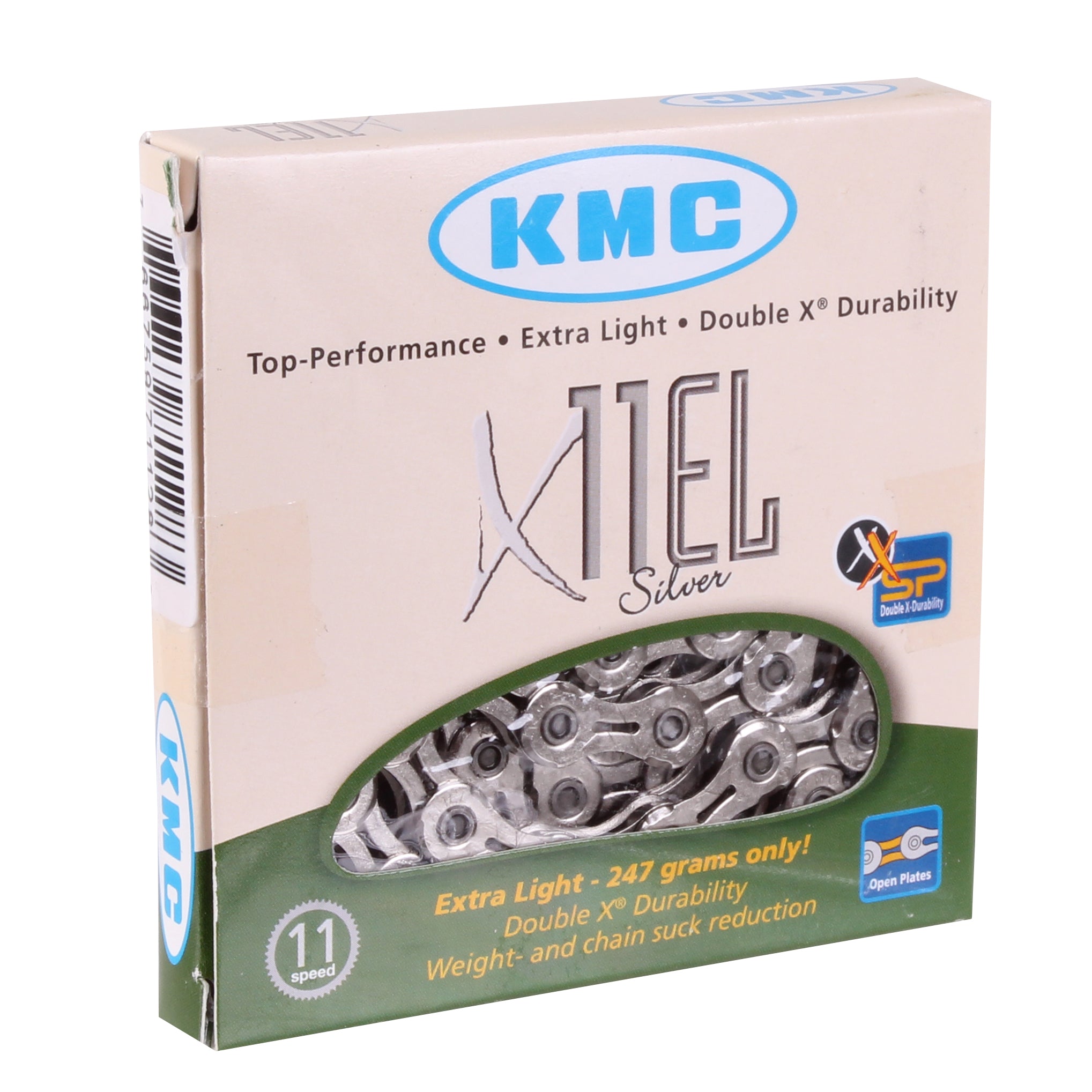 KMC X11EL Extra Light 11sp Chain, Silver-0