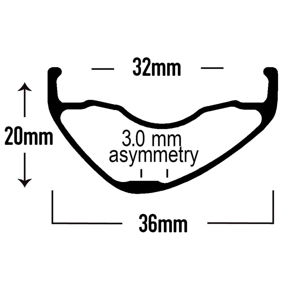 Astral Serpentine 29" Alloy Disc Brake Rim, 28h, Black-3