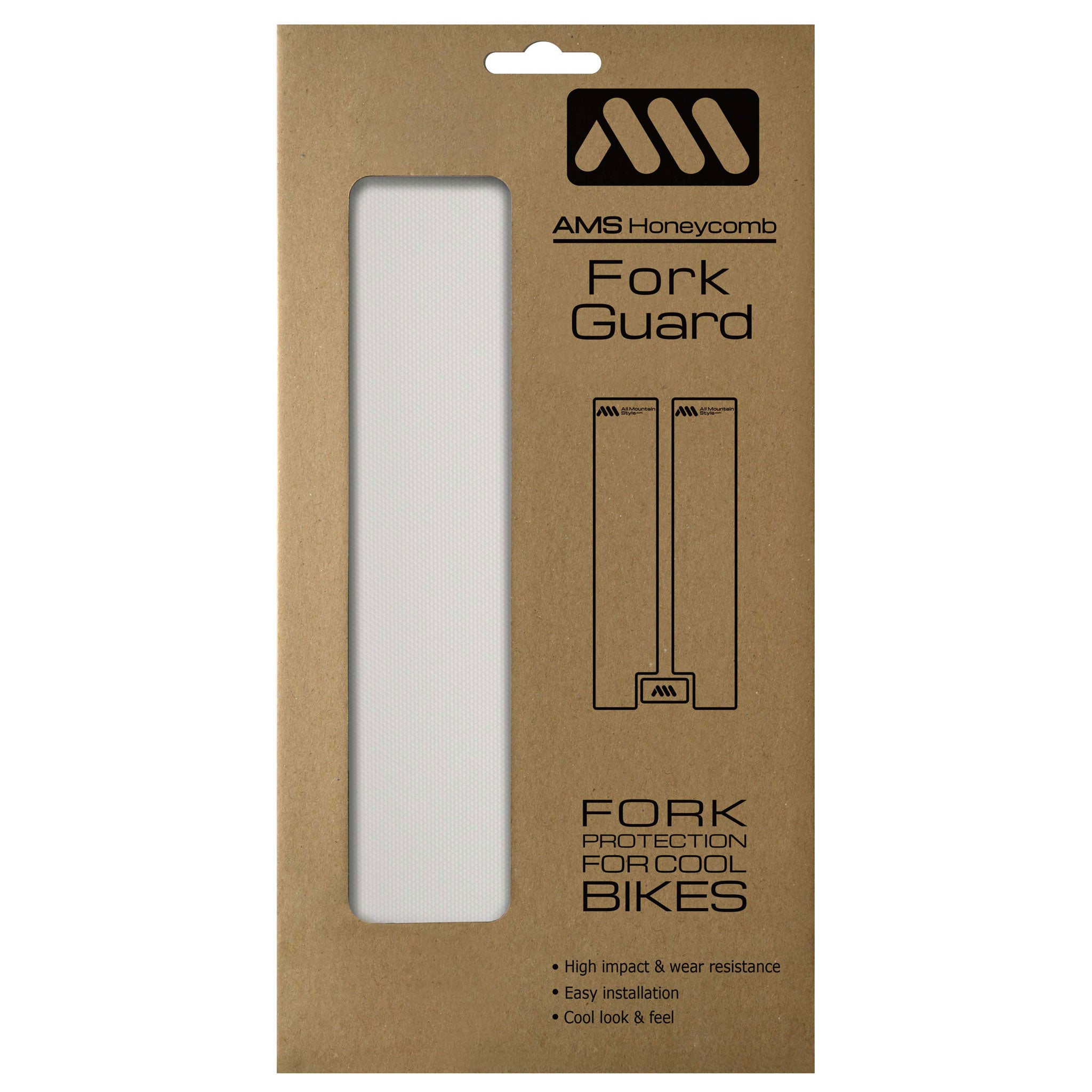 All Mountain Style Honeycomb Fork Guard, Clear/Silver-0