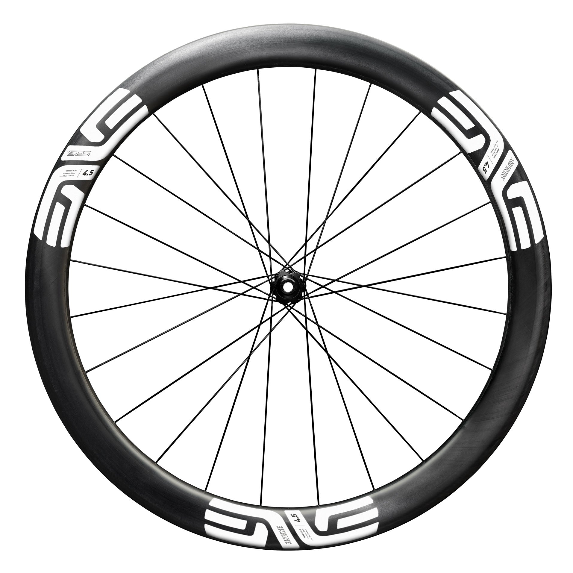 ENVE Composites SES 4.5 Front 700c,12x100, CL, Black/White-0