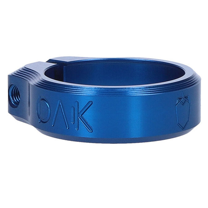 OAK Components Orbit Seatpost Clamp, 34.9mm, Blue-0