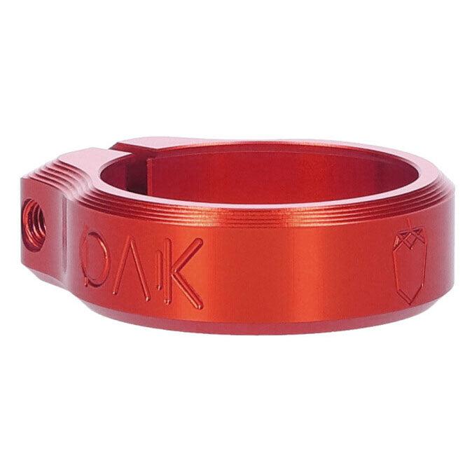 OAK Components Orbit Seatpost Clamp, 38.5mm, Red-0