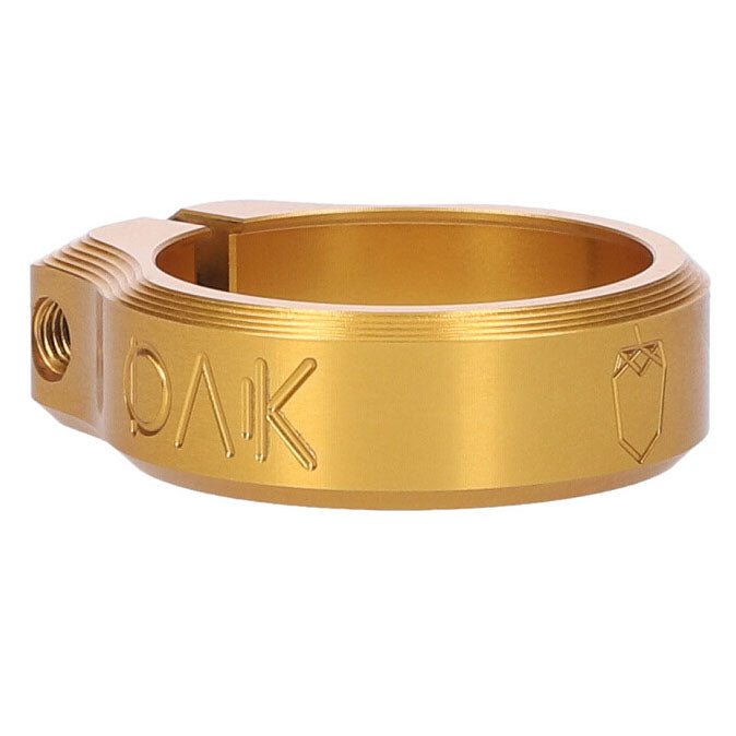 OAK Components Orbit Seatpost Clamp, 38.5mm, Gold-0