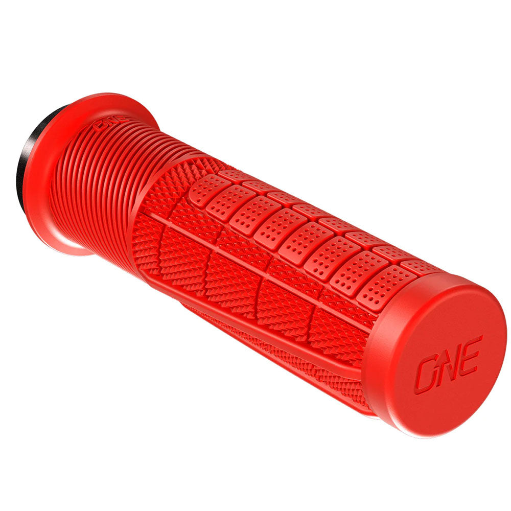 OneUp Components Thick Lock-On Grips, Red-0