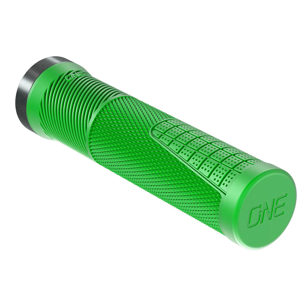 OneUp Components Thin Lock-On Grips, Green-0