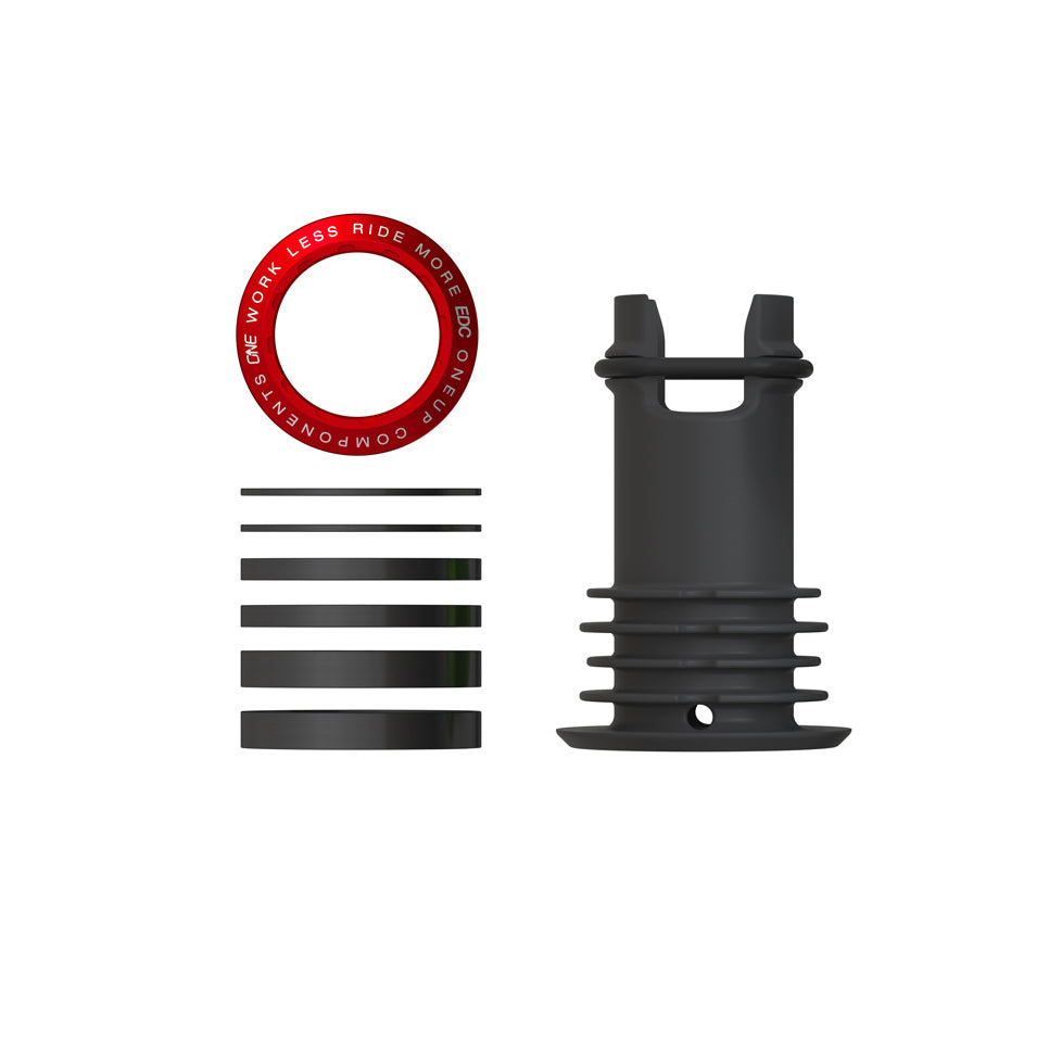 OneUp Components EDC Threaded Top Cap, Red-0