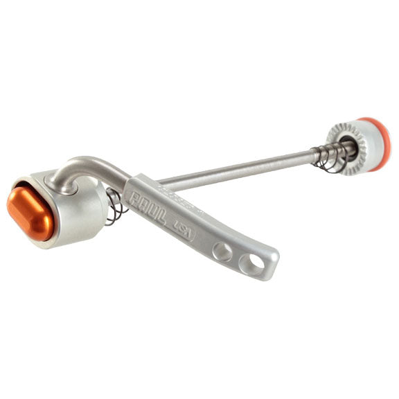 Paul Components Quick Release Skewer, 100mm Front, Silver w/Orange-0