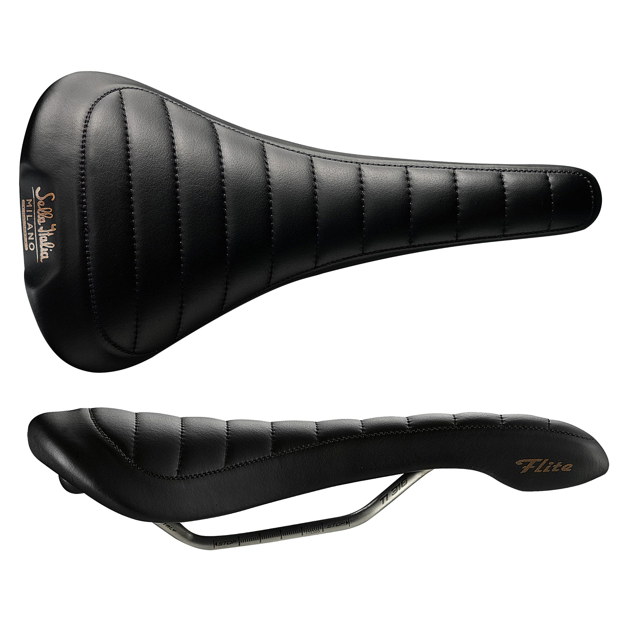 Selle Italia Flite Bonnie Heritage Saddle, L1, Ti316, Black-0
