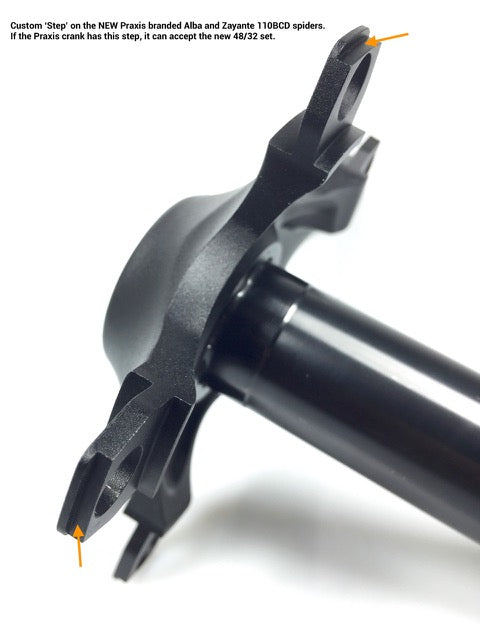 Praxis Works Compact Road Ring Set, 110BCD 32/48T, Buzz-0