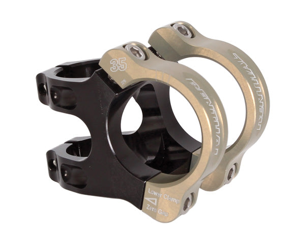 Renthal Apex Stem, (35.0) 33mm, Black/Gold-0