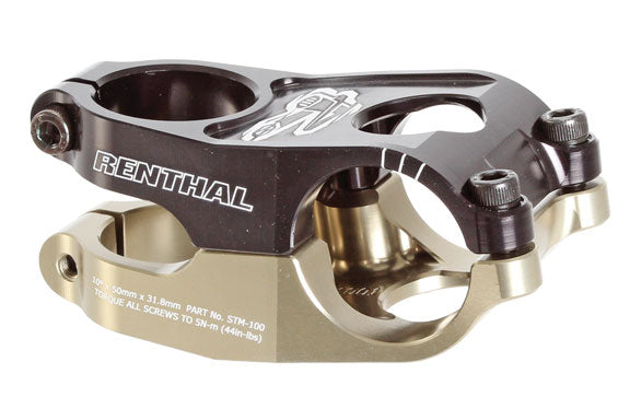 Renthal Duo Stem, (31.8) 40mm, Black/Gold-0