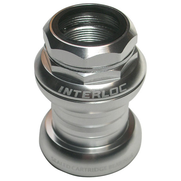 Interloc Racing Design Techno-Glide Headset, 1" Threaded - Silver-0