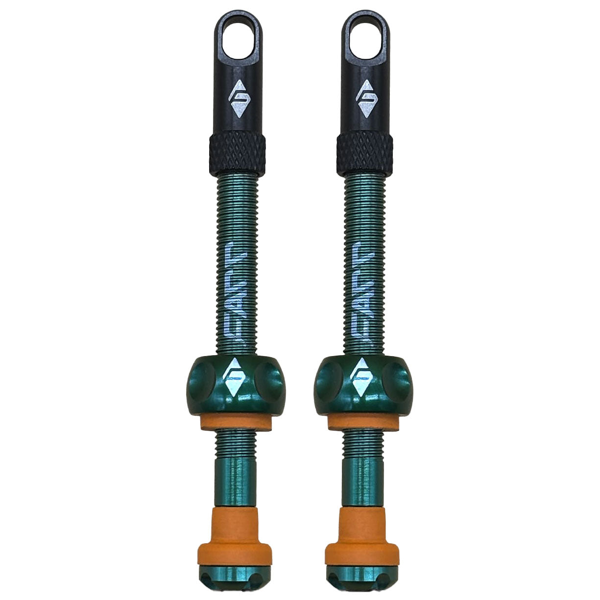 Ridefarr Supa-Flow Tubeless Valve Stem, 60mm (Pair) Green-0