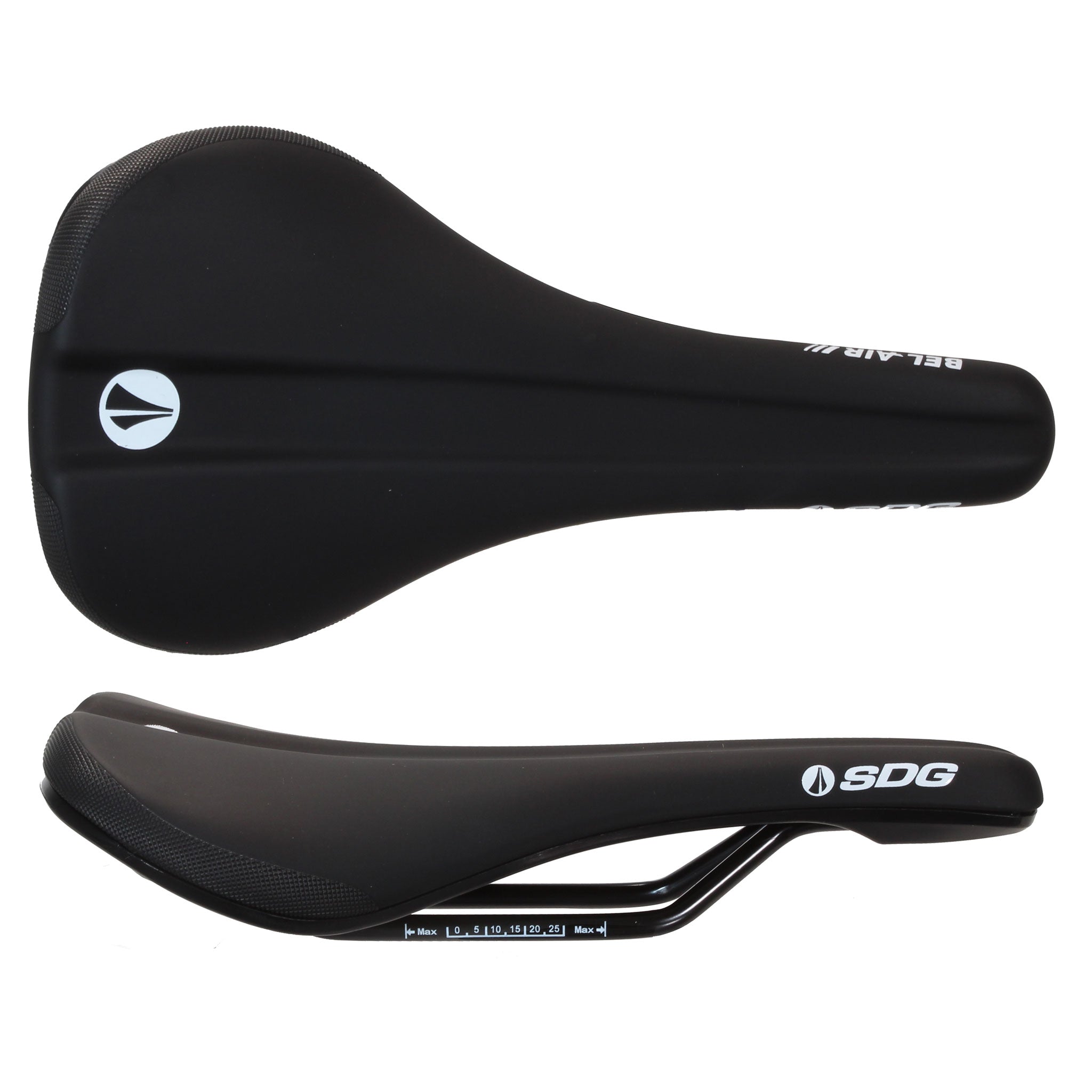 SDG Bel-Air V3 Saddle, Steel Rails, Black-0