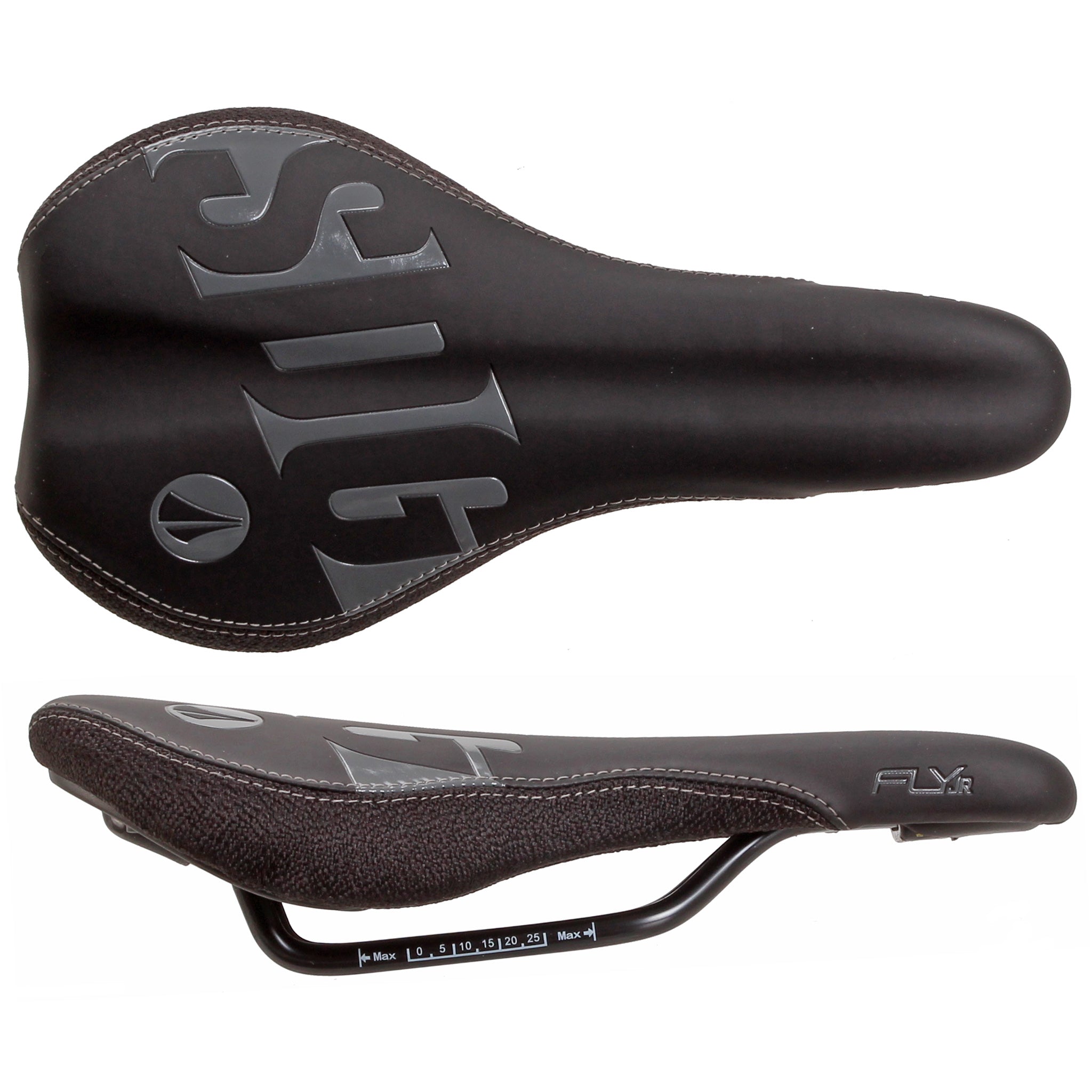 SDG Fly Jr Saddle, Steel Rails -Blk/Blk-0