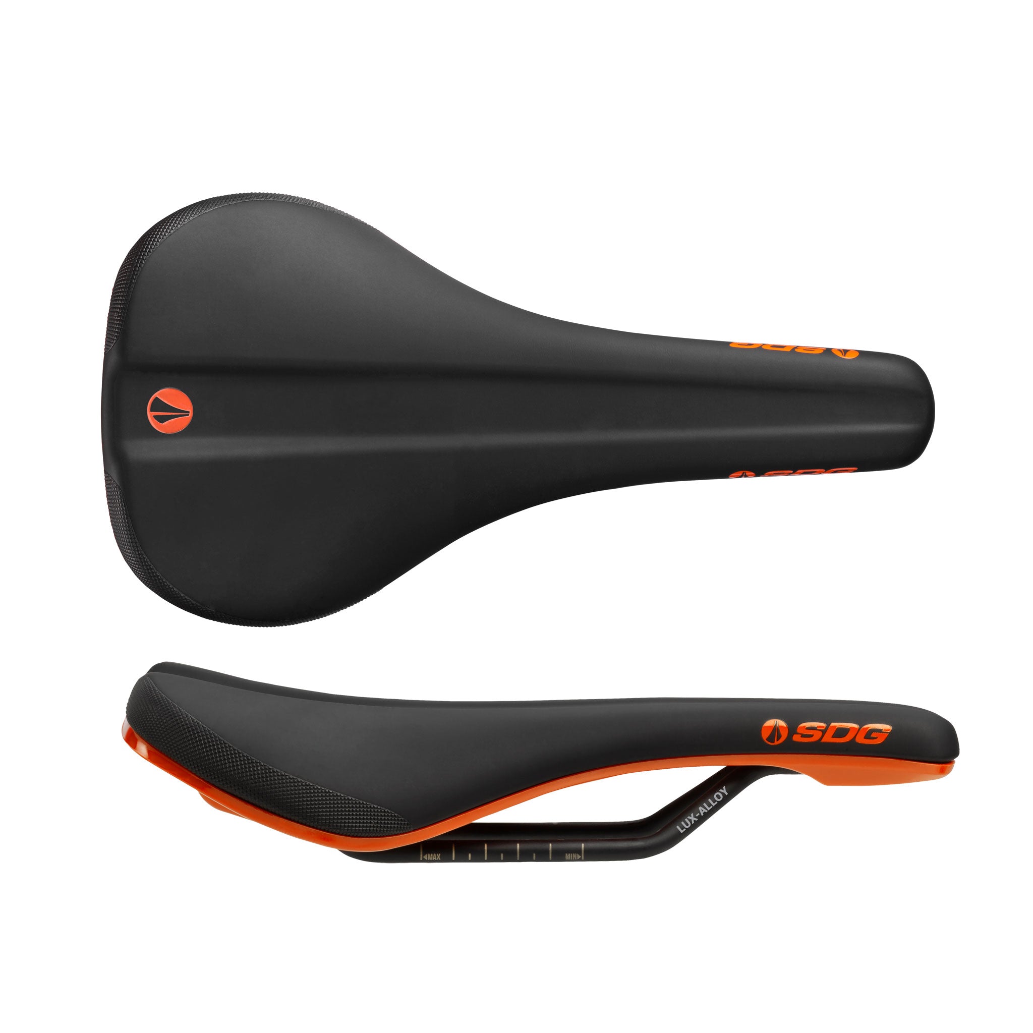 SDG Bel-Air V3 Saddle, Lux-Alloy Rails, Orange-0