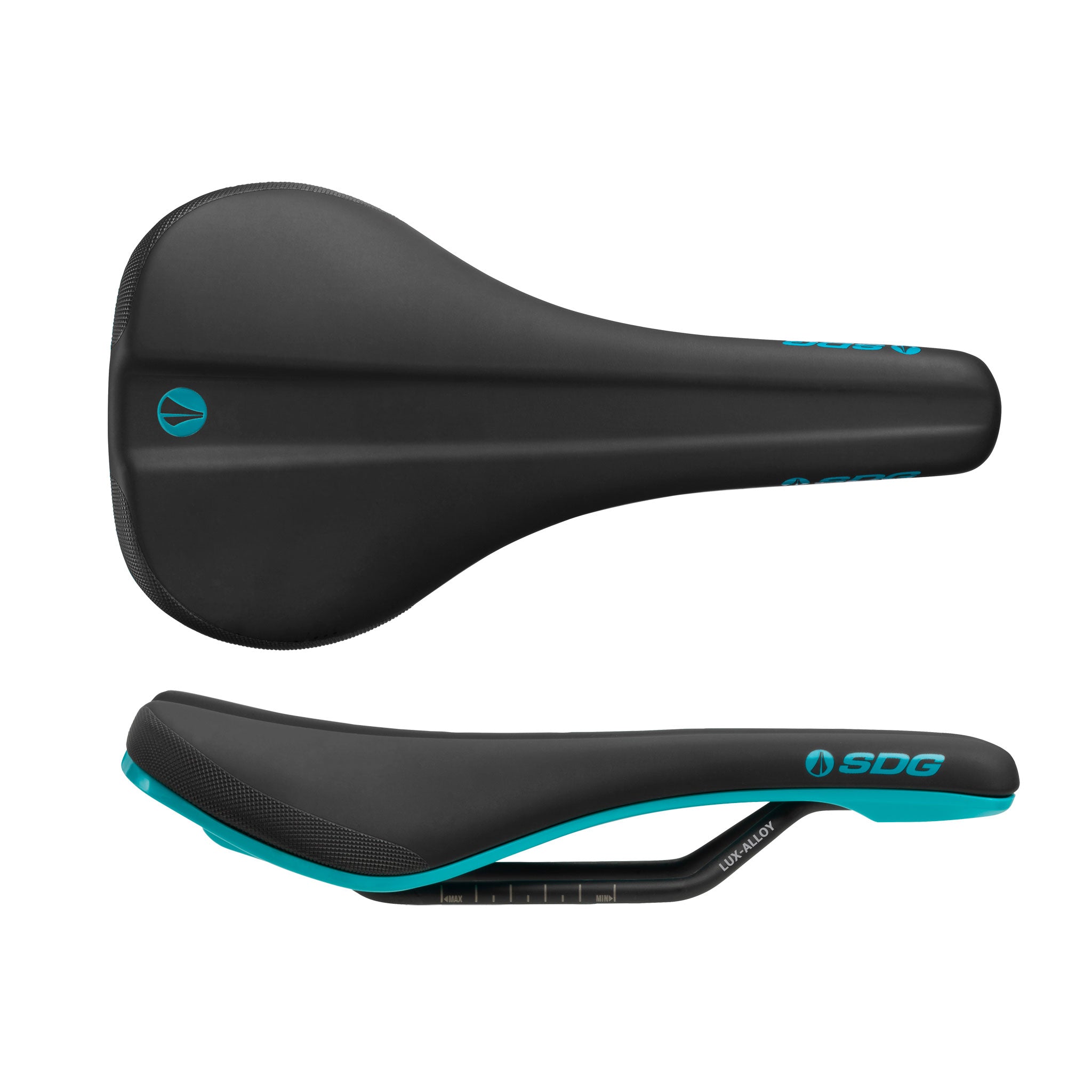 SDG Bel-Air V3 Saddle, Lux-Alloy Rails, Turquoise-0